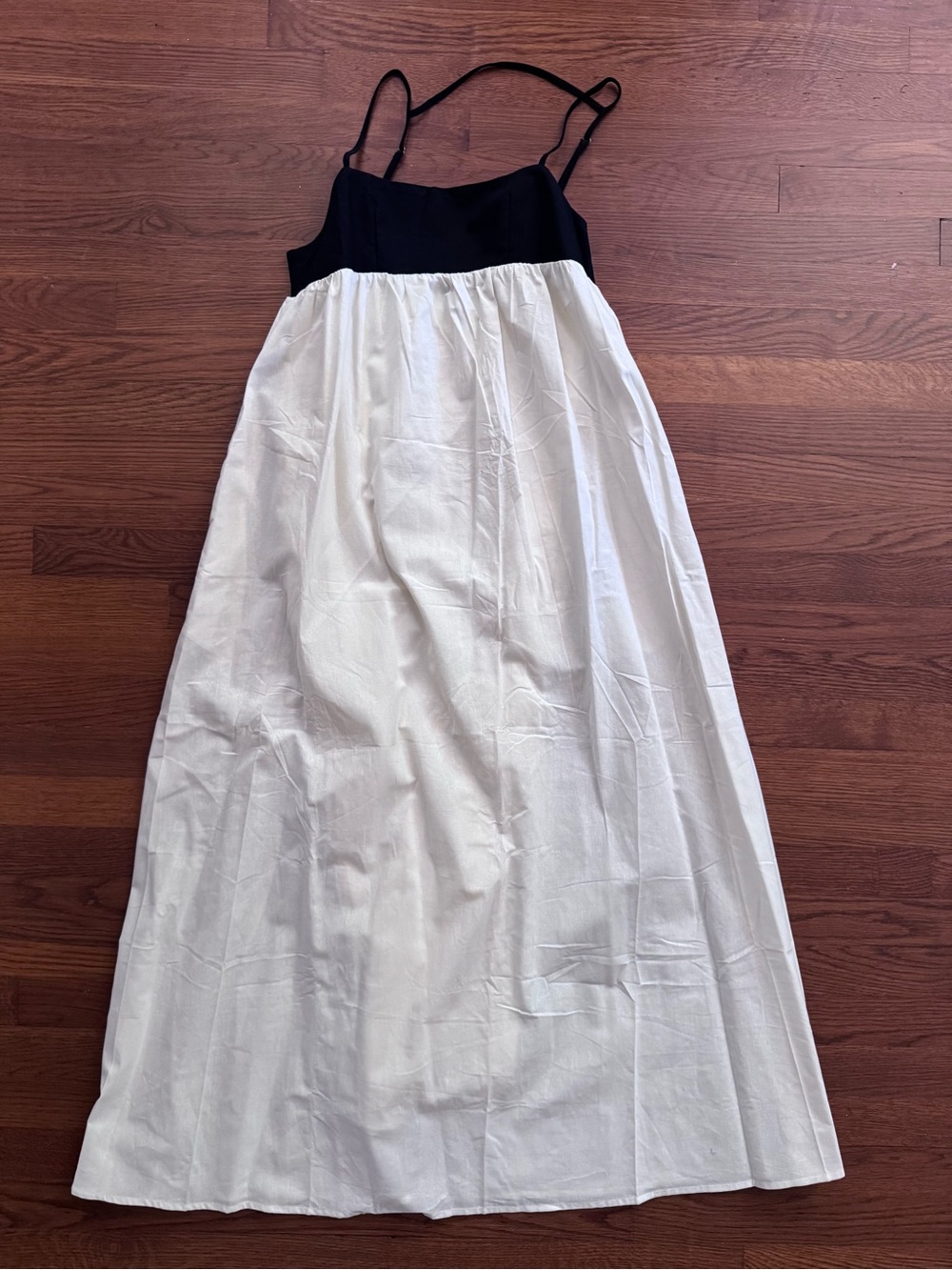Black & White Spaghetti Strap Maxi Dress
